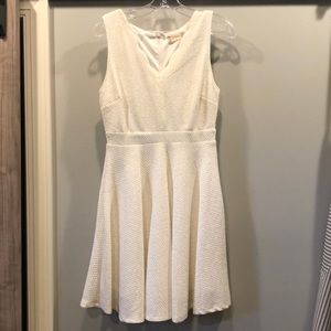 White/Gold Shimmer Dress